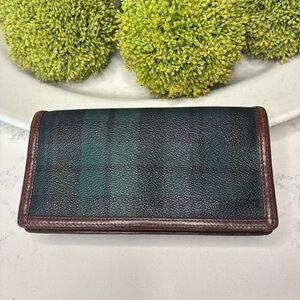 Polo by Ralph Lauren Brown and Canvas Leather Wallet